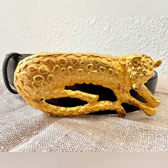 Gail Labelle Accessories - Gail Labelle leather leopard buckle belt